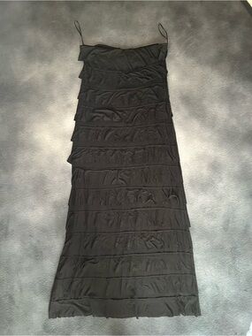Y2K Black Tiered Maxi Dress - Women